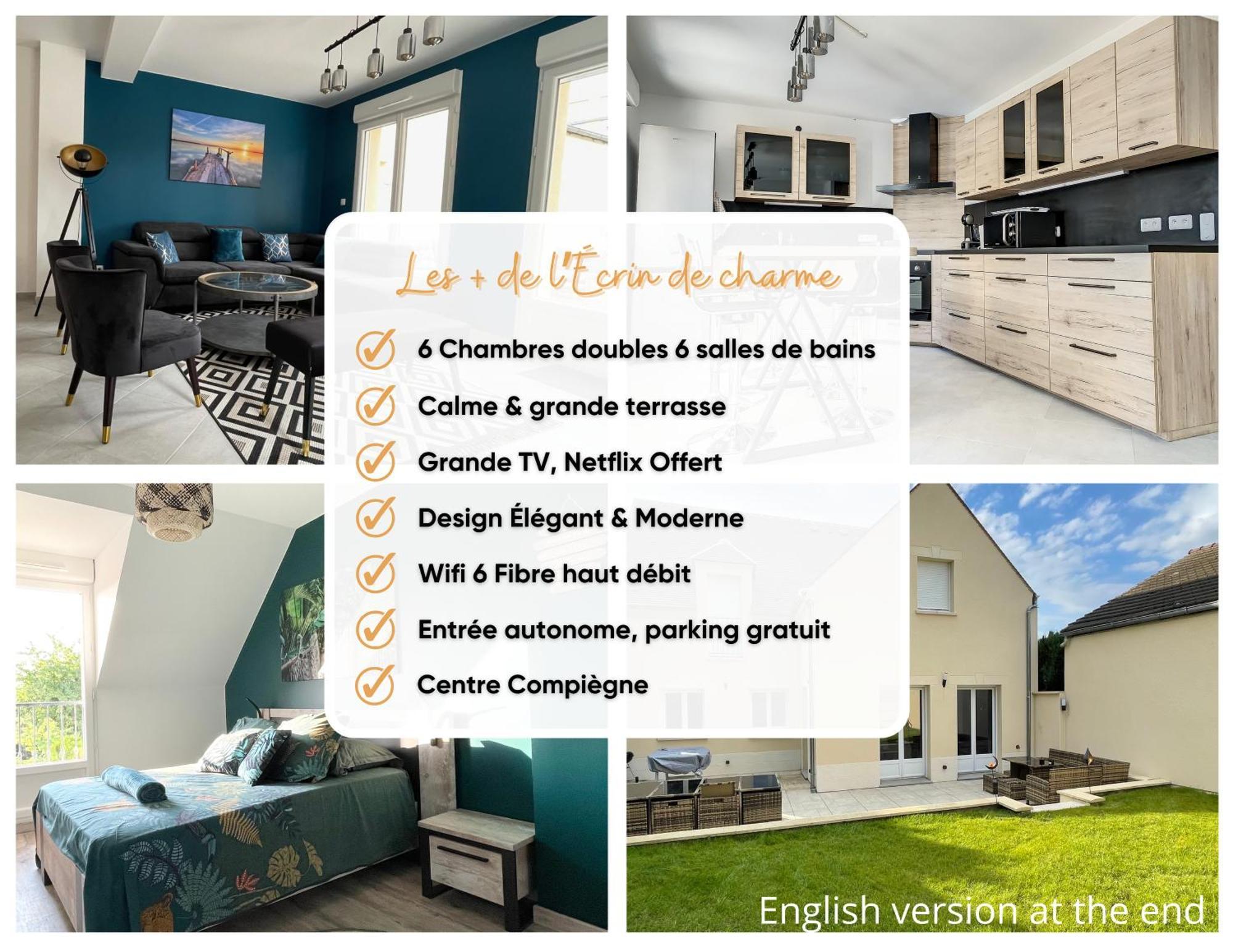 Tranquille: Charming 6-bedroom Retreat Near Parc Astérix Apartment *